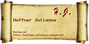 Heffner Julianna névjegykártya